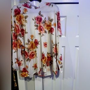 Floral light sweat shirt